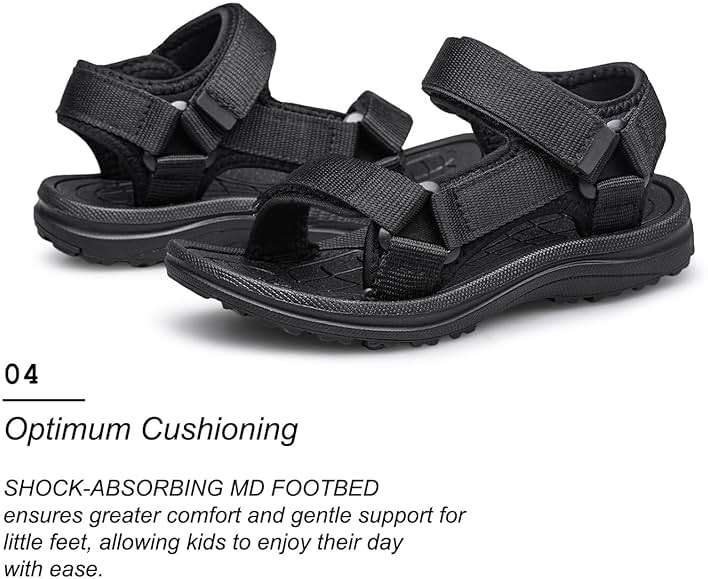 vibdiv Boys Girls Sandals Open-Toe Summer Outdoor Unisex Child Sport Sandals Athletic Lightweight(Toddler/Little Kid/Big Kid) - Image 7