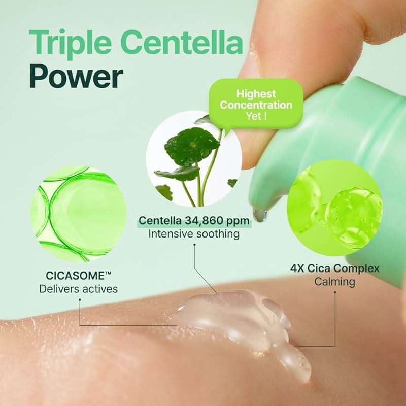 PURITO Centella Unscented Serum for Sensitive Skin – Lightweight Calming & Skin Barrier Repair, 34,860 ppm Soothing Serum, Vegan & Cruelty-Free, Korean Skincare, 2 fl.oz / 60ml - Image 4
