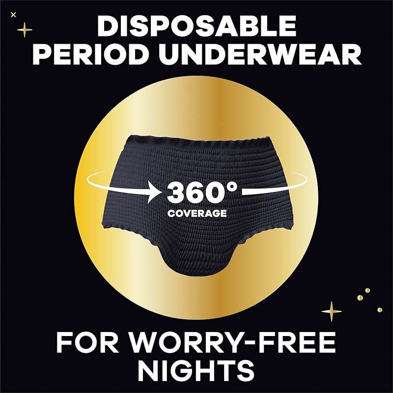 Always ZZZ Overnight Disposable Period Underwear for Women Extra Large/2LX, 360° Coverage for Worry-Free Nights, 14 Count (2 Packs of 7) - Image 4