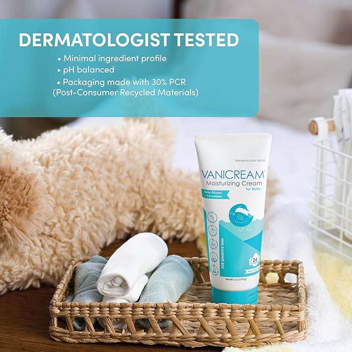 Vanicream Moisturizing Cream for Baby, 6 Oz, Gentle, Hydrating Baby Lotion with Beta-Glucan & Ceramides, Formulated without Common Irritants for Sensitive Skin, All Ages - Image 5