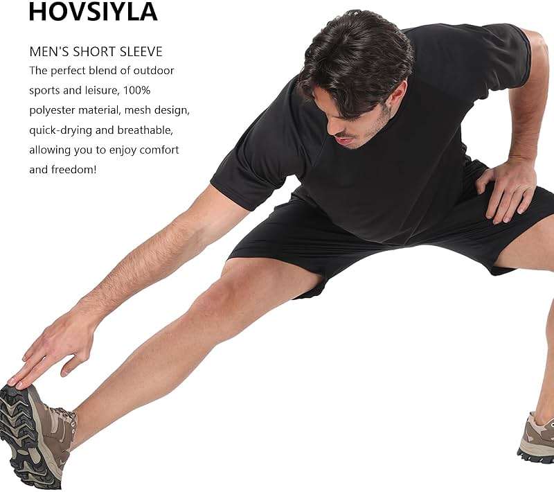HovSiyla 1/5 Pack Running Shirts Men Sport Tops Dry Fit Gym Wicking Athletic T Shirts Breathable Cool Workout Shirts - Image 4
