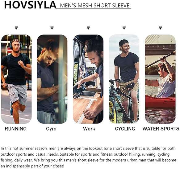 HovSiyla 1/5 Pack Running Shirts Men Sport Tops Dry Fit Gym Wicking Athletic T Shirts Breathable Cool Workout Shirts - Image 6