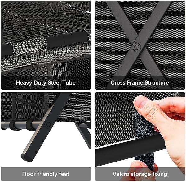 aboxoo Luggage Rack with storage, Guest Room Folding Suitcase Stands, Holds up to 120 lb, Space Saving Suitcase Holders for guest room, Bedroom Hotel, Black - Image 7