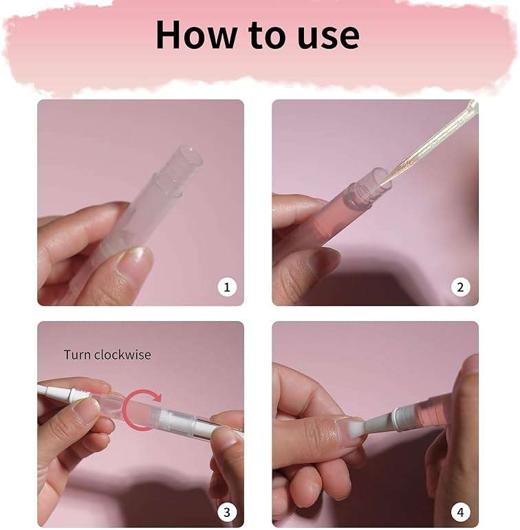 Olutacot 110 Pcs 3 ml Empty Cuticle Oil Pen Transparent Twist Pen Empty Nail Oil Pen with Brush Tip Cosmetic Container Applicator for Homemade Nail Oil, Lip Gloss, Eyelash Growth Liquid, White - Image 5