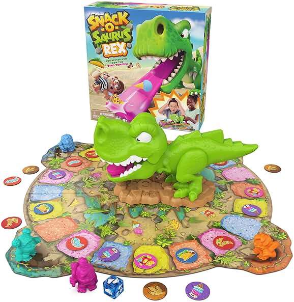 Spin Master Games, Snack-O-Saurus Rex, Interactive Dinosaur Toy for Kids, Board Games for Family Night, 2-4 Players, for Ages 5 & Up - Image 1