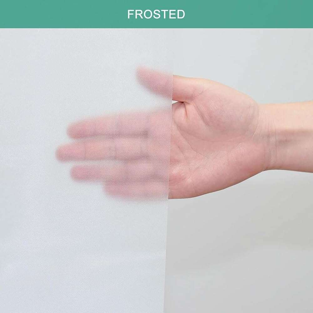 Frosted Shower Curtain Liner 74 Inches Long with 6 Weighted Magnets, PEVA Plastic Waterproof 72x74 Shower Liner with 6 Side Magnets to Keep Shower Curtain Closed to Wall - Image 7