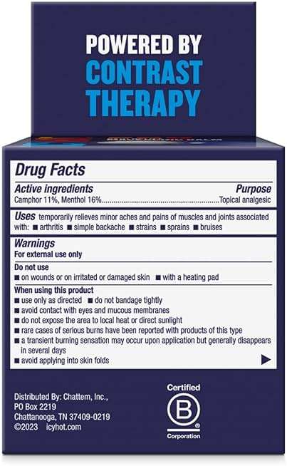 Icy Hot Advanced PRO Pain Relief Massaging Balm, Fast-Acting Max Strength Pain Relief With Menthol 16% and Camphor 11% for Backaches, Joints, Muscle Strains and Arthritis, Essential Oil Scent, 1.25 oz - Image 2
