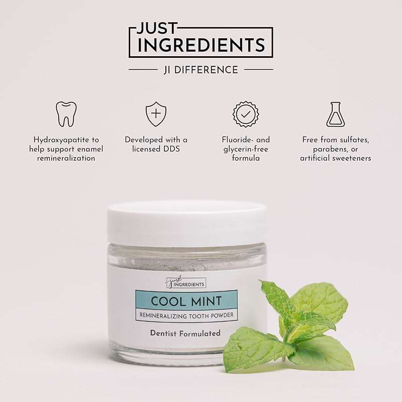 Remineralizing Tooth Powder – Fluoride-Free Oral Care – Gently Cleans & Whitens – Supports Strong Teeth & Fresh Breath – Vegan, Non-GMO, Made with Real Food Ingredients (Regular) - Image 4