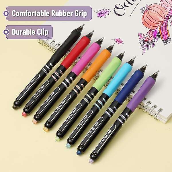 Mr. Pen- Retractable Gel Pens, 8 Pack, Vibrant Barrels, Fast Dry, Colorful Ink Gel Pens Fine Point 0.7mm - Image 5