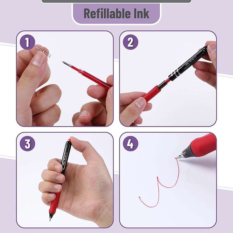 Mr. Pen- Retractable Gel Pens, 8 Pack, Vibrant Barrels, Fast Dry, Colorful Ink Gel Pens Fine Point 0.7mm - Image 6