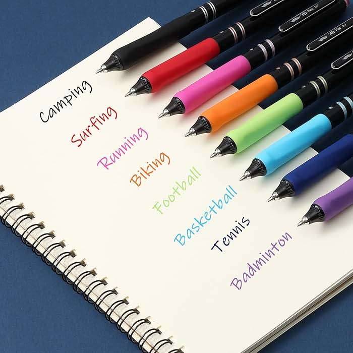 Mr. Pen- Retractable Gel Pens, 8 Pack, Vibrant Barrels, Fast Dry, Colorful Ink Gel Pens Fine Point 0.7mm - Image 7
