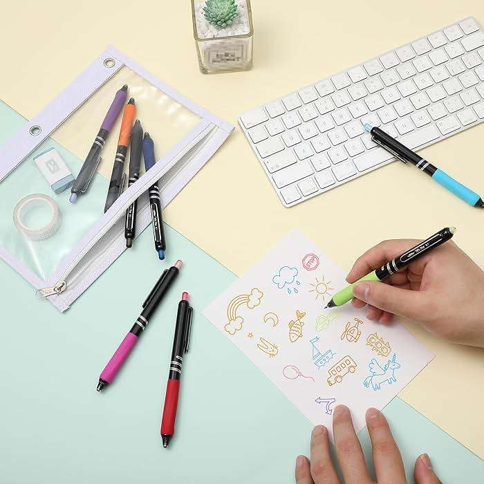 Mr. Pen- Retractable Gel Pens, 8 Pack, Vibrant Barrels, Fast Dry, Colorful Ink Gel Pens Fine Point 0.7mm - Image 8