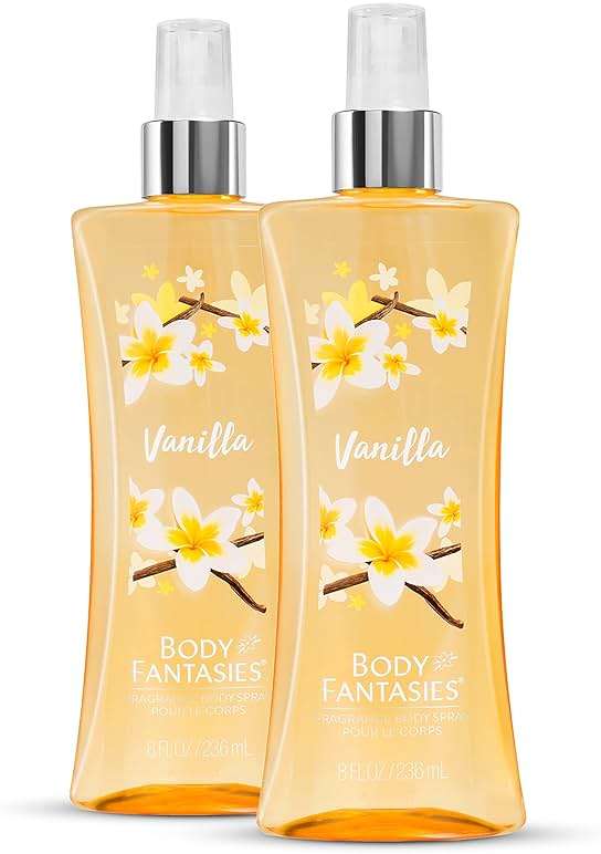 Body Fantasies Signature Fragrance Body Spray, Vanilla, 8 fl oz (Pack of 2) & Signature Fragrance Body Spray, Cotton Candy, 8 Fluid Ounce - Image 2