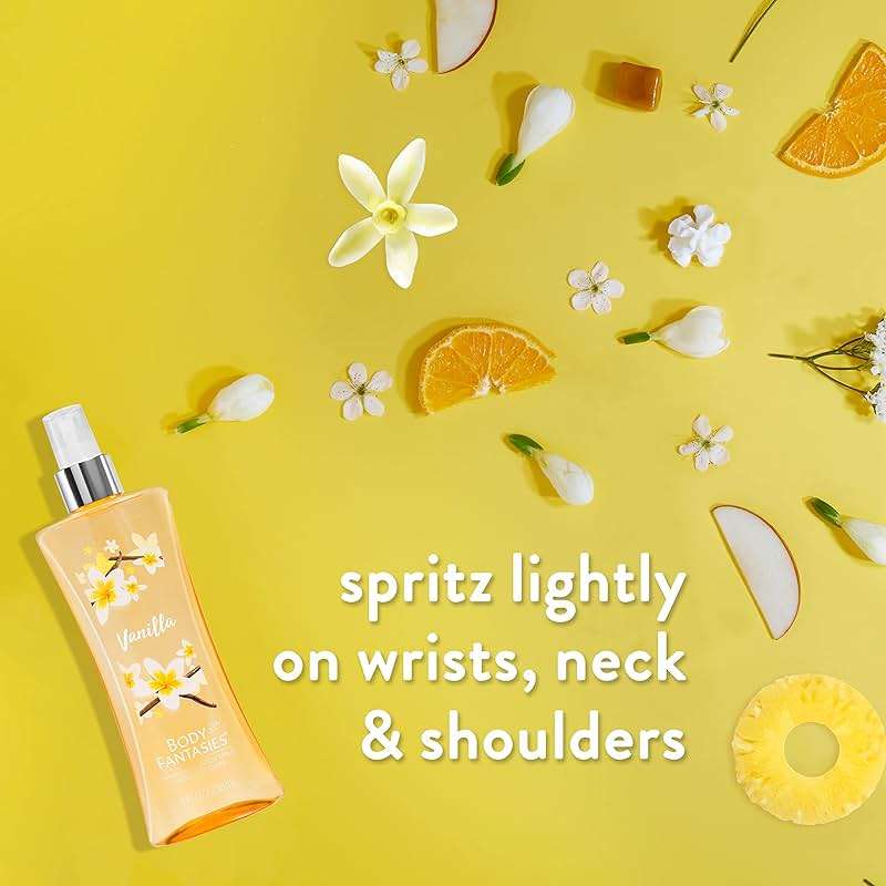 Body Fantasies Signature Fragrance Body Spray, Vanilla, 8 fl oz (Pack of 2) & Signature Fragrance Body Spray, Cotton Candy, 8 Fluid Ounce - Image 4