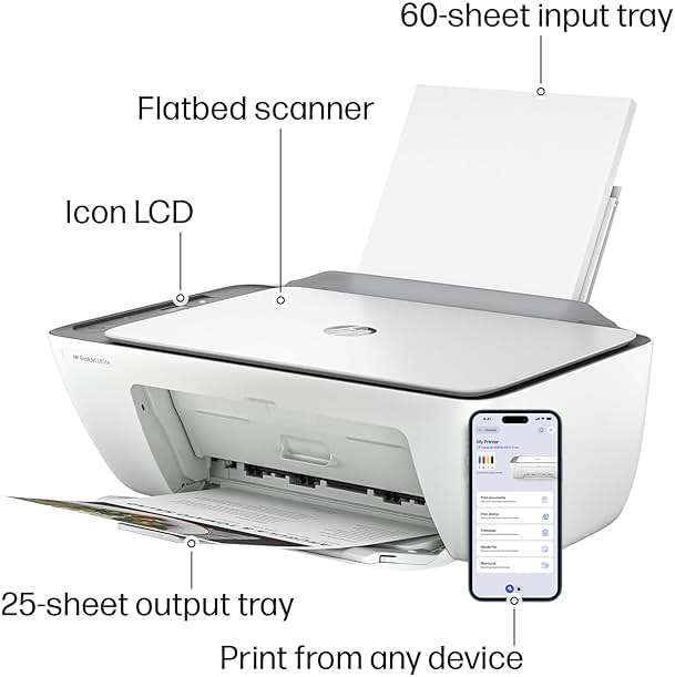 HP DeskJet 2855e Wireless All-in-One Color Inkjet Printer, Scanner, Copier, Best-for-home, 3 month Instant Ink trial included. This printer is only 2.4 ghz capable. (588S5A) - Image 5