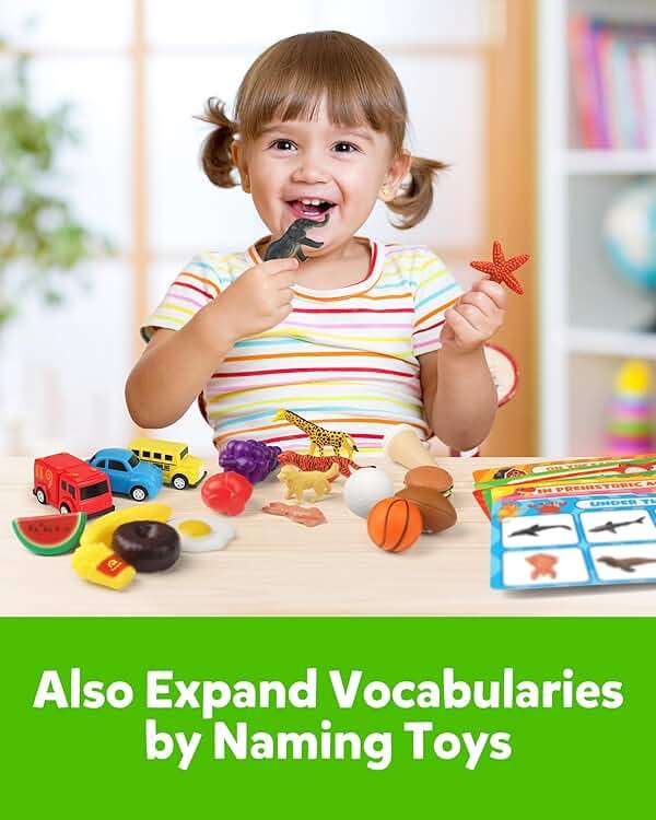Coogam Sorting Toy for Toddlers, Animals Dinosaurs Fruits Vehicles Foods Fishes Balls Farm Playset, Fine Motor Montessori Game Preschool Educational Learning Gift for Year Old Kids - Image 6