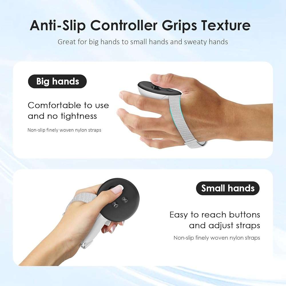 Maecker vr Anti-slip Controller Straps with Adjustable Knuckle Straps Compatible with Meta Quest 3S for Quest 3 Controller Grips Cover for Quest 3S/3 Accessories - Image 3