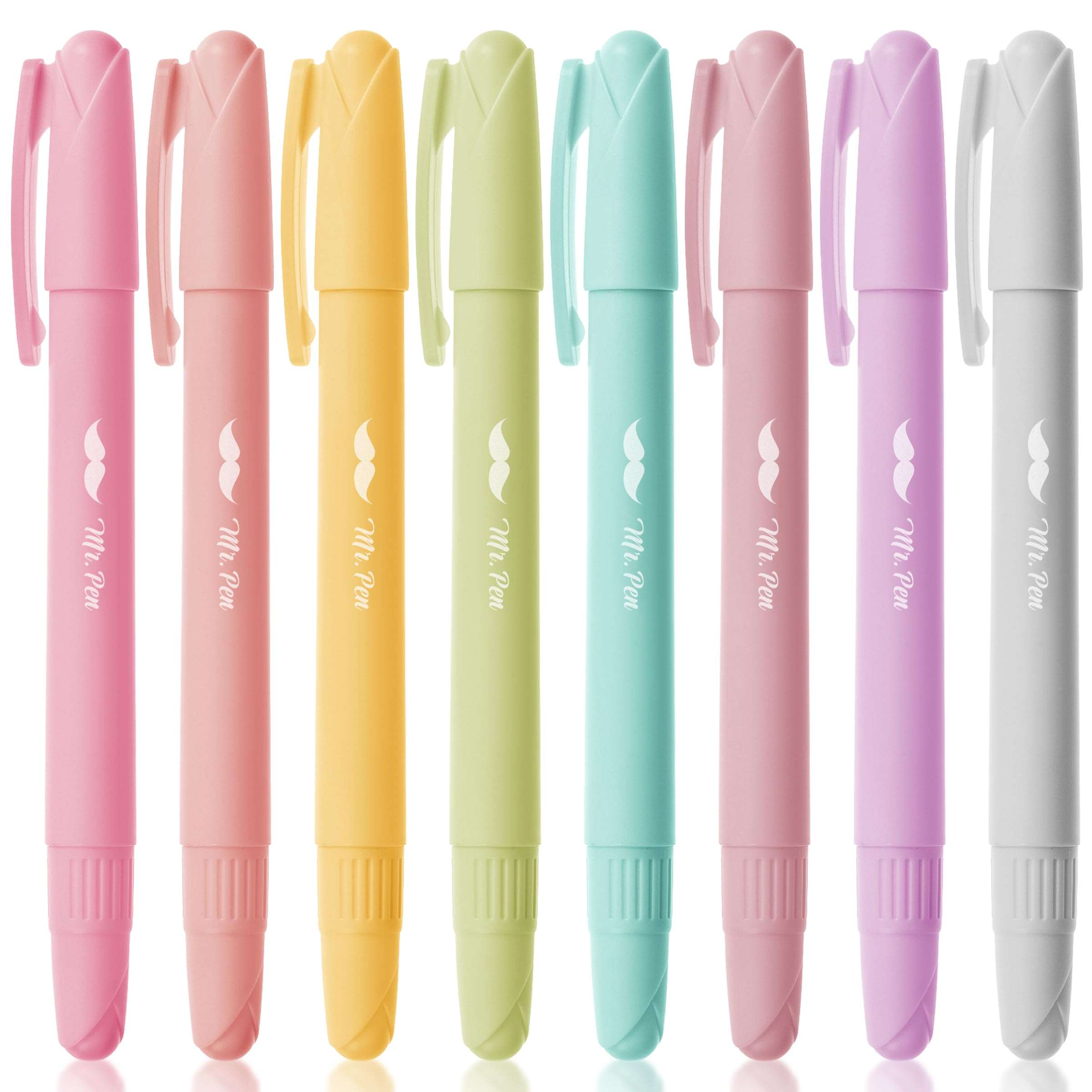 Mr. Pen- No Bleed Gel Highlighters, Assorted Colors, 8 Pack, Bible Highlighters and Pens No Bleed, Bible Markers for Study, Journaling, School Supplies and Accessories - Image 1