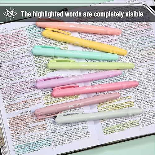 Mr. Pen- No Bleed Gel Highlighters, Assorted Colors, 8 Pack, Bible Highlighters and Pens No Bleed, Bible Markers for Study, Journaling, School Supplies and Accessories - Image 7