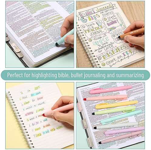 Mr. Pen- No Bleed Gel Highlighters, Assorted Colors, 8 Pack, Bible Highlighters and Pens No Bleed, Bible Markers for Study, Journaling, School Supplies and Accessories - Image 8