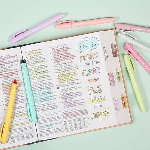 Mr. Pen- No Bleed Gel Highlighters, Assorted Colors, 8 Pack, Bible Highlighters and Pens No Bleed, Bible Markers for Study, Journaling, School Supplies and Accessories - Image 9