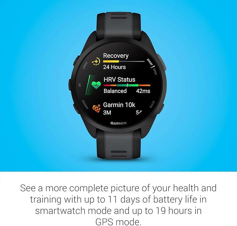 Garmin Forerunner 165, Running Smartwatch, Colorful AMOLED Display, Training Metrics and Recovery Insights, Black - Image 5