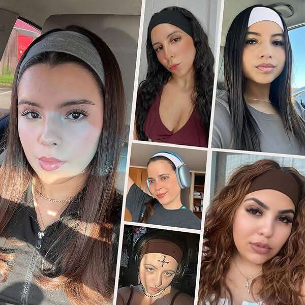Ztomine Headbands for Women, 8pcs Stretchy Non Slip Soft Cotton Cloth Hair Bands for Sports, Workout, Yoga and Running - Image 5