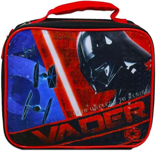 Star Wars Mini Backpack and Lunch Box Set for Kids - Bundle with 11” Darth Vader School Bag, Lunch Bag, Water Bottle, Stickers, More | Darth Vader Backpack and Lunch Box Set - Image 4
