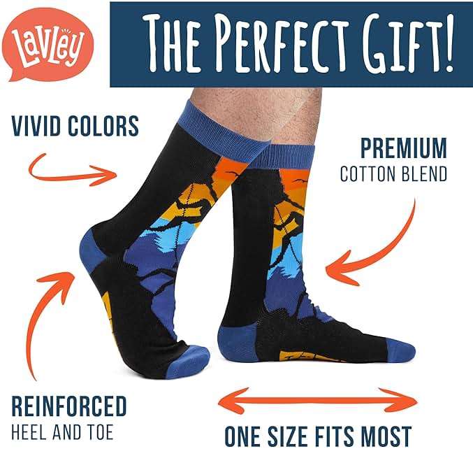 Lavley Outdoors Socks With Fun Sayings - Cool Gifts for Hiking, Camping, and Mountain Lovers - Image 2
