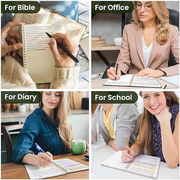 Taja Lined Spiral Journal Notebook for Women & Men, 140 Pages, College Ruled Hardcover Notebook for Work & Note Taking, Journals for Writing, A5(5.7" x 7.9") - Green - Image 7