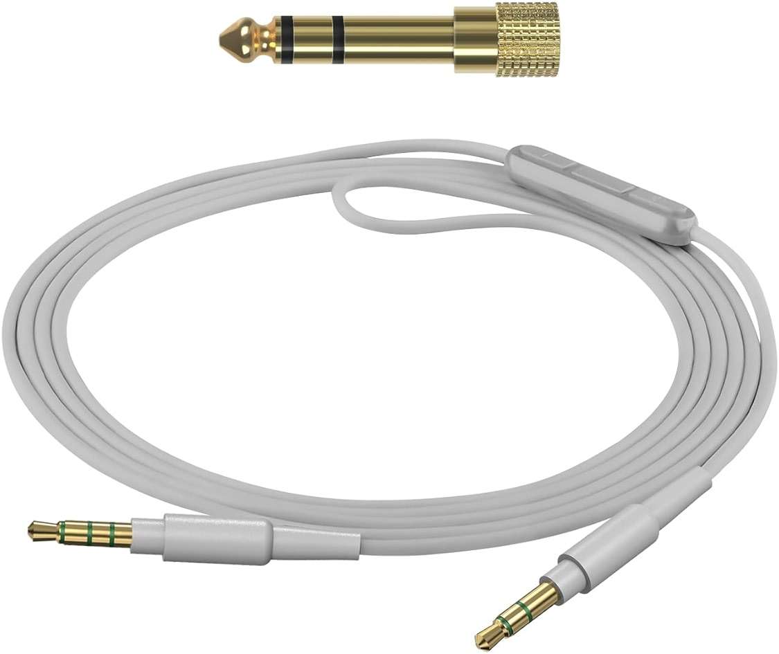GEEKRIA Audio Cable with Mic Compatible with Sony ULT WEAR, WH-1000XM6/1000XM5/1000XM4, WH-XB910N, WH-CH720N Headphones, 3.5mm Replacement Stereo Cord (5.6 ft / 1.7 m) - Image 2