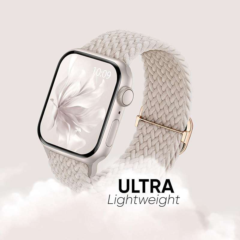 6 Pack Braided Stretchy Bands Compatible with Apple Watch Band 38mm 40mm 41mm 42mm 44mm 45mm 46mm 49mm Women Men, Adjustable Nylon Solo Loop Elastic Straps for iWatch Series 11 10 9 8 7 6 5 4 SE Ultra - Image 4
