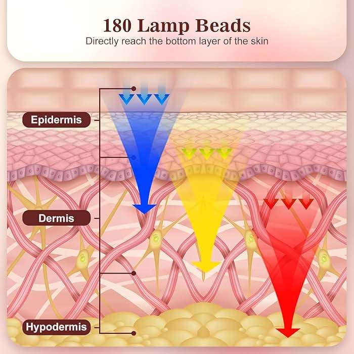INTEO Red Light Therapy for Face, 3 Modes Portable Red Light Therapy Mask (NIR 850nm&Red 620nm, Yellow, Blue) with Timing Function, 2000mAh Rechargeable Red Light Mask Skin Care for Home Travel Yoga - Image 3