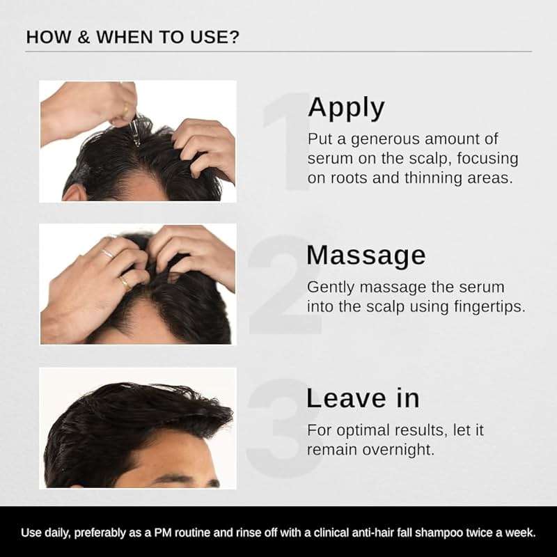 Bare Anatomy Advanced Hair Growth Serum| 3% Redensyl - 2x Better Results than Minoxidil | + 4% Anagain + 3% Baicapil | Rosemary, Biotin | Hair growth & Hair fall control serum for Women & Men | 30mL - Image 8