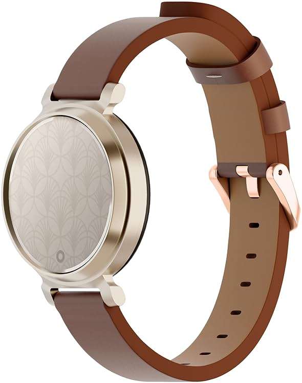 EANWireless Compatible for Garmin Lily2 Band, Milanese Stainless Steel +Leather Wristband Adjustable Replacement Slim Accessory Fit for Garmin Lily2 Smartwatch Women Dressy - Image 4