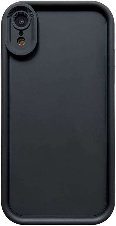 Puxicu Slim Case for iPhone XR, Enhanced Camera Protection, Shockproof Skin-Friendly Touch Soft Case Cover for iPhone XR Phone 6.1 inch, Black - Image 1
