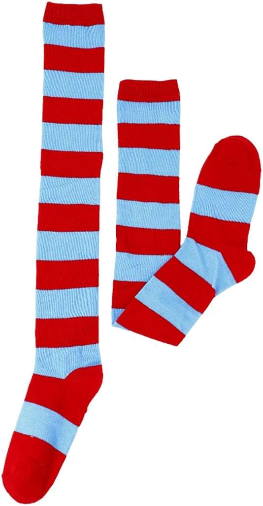 LUZTACT Long Striped Socks Over Knee Thigh High Stockings for Women Girls Cosplay Costumes Party Accessories - Image 3