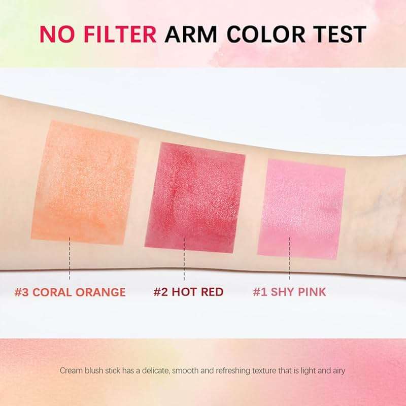 Tiejdhr Multi-Use Makeup Blush Stick, 3-in-1 Cream Blush Stick Beauty Tinted Solid Blush Stick for Cheek/Eyes/Lips, Waterproof Moisturizer Stick, Suitable for All Skin (01# Shy Pink) - Image 5