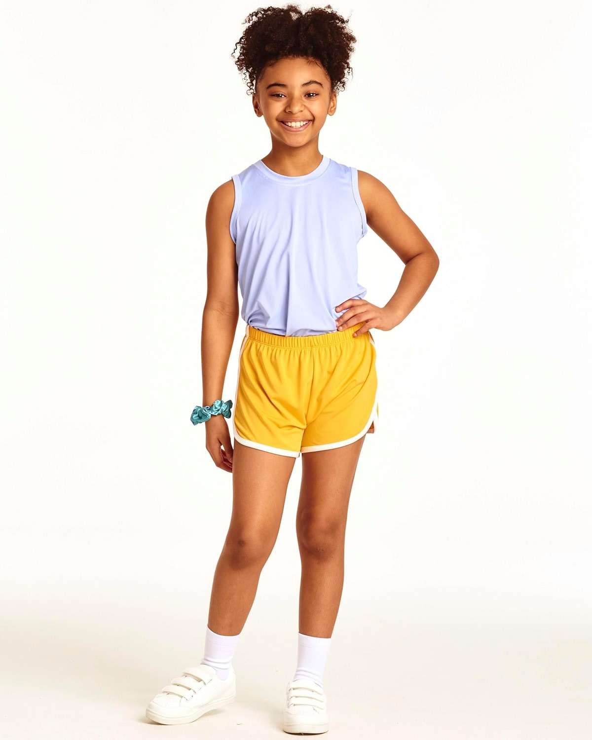 Real Essentials 5 Pack: Girls' Dry-Fit Athletic Dolphin Shorts for Youth Kids Teens Running Gym Sports (Ages 4-16) - Image 6