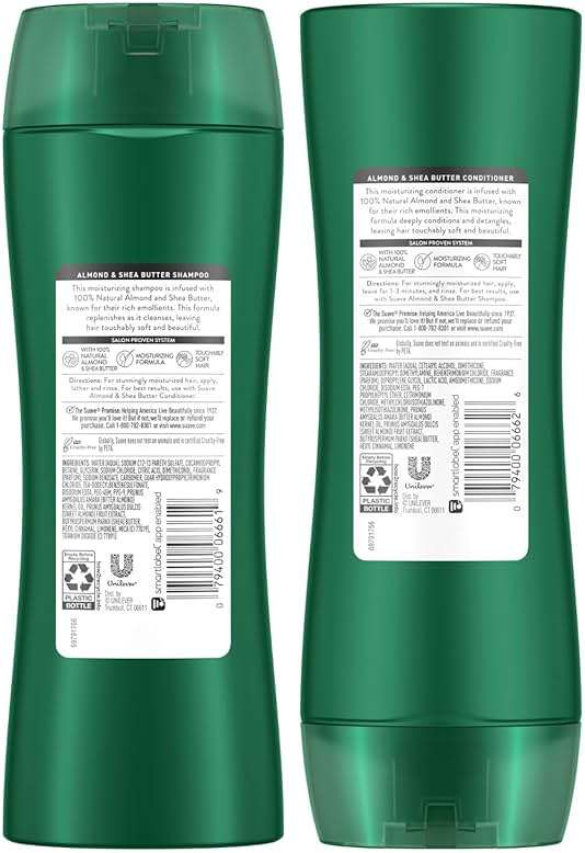 Suave Almond & Shea Butter Shampoo and Conditioner for Dry Hair – Moisturizing Hair Products for Women & Men, Frizz Control, 12.6 Oz Ea - Image 9