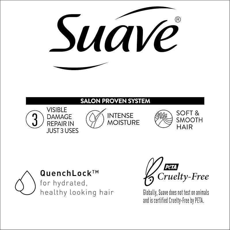 Suave Coconut Oil Infusion Shampoo and Conditioner Set, Damage Control Hydrating Shampoo & Conditioner for Damaged Dry Hair, 12.6 Oz Ea (2 Piece Set) - Image 4