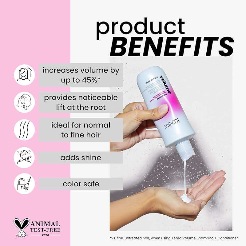 Kenra Volume Conditioner | Creates Body, Bounce & Fullness | Increases Volume up to 45% | Adds Shine | Color Safe | Fine To Normal Hair - Image 2