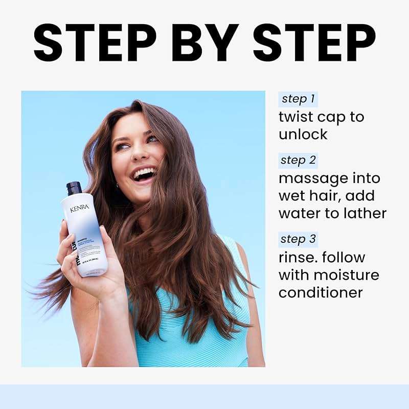 Kenra Moisture Shampoo | Boost Hydration | Improve Manageability and Shine | Nourish Dry Hair | Color Safe | Efforless Detangling | Normal to Dry Hair - Image 4
