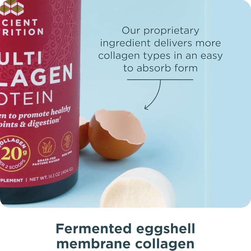 Ancient Nutrition Collagen Peptides Powder, Multi Collagen Protein, Women & Men, Vitamin C, Probiotics, Hydrolyzed Collagen, Supports Skin, Joints, Gut Health, Unflavored, 40 Servings - Image 6