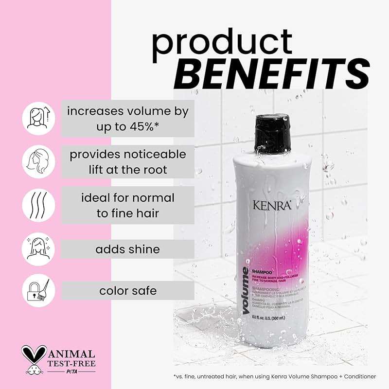 Kenra Volume Shampoo | Creates Body, Bounce & Fullness | Increases Volume up to 45% | Adds Shine | Color Safe | Fine To Normal Hair - Image 2