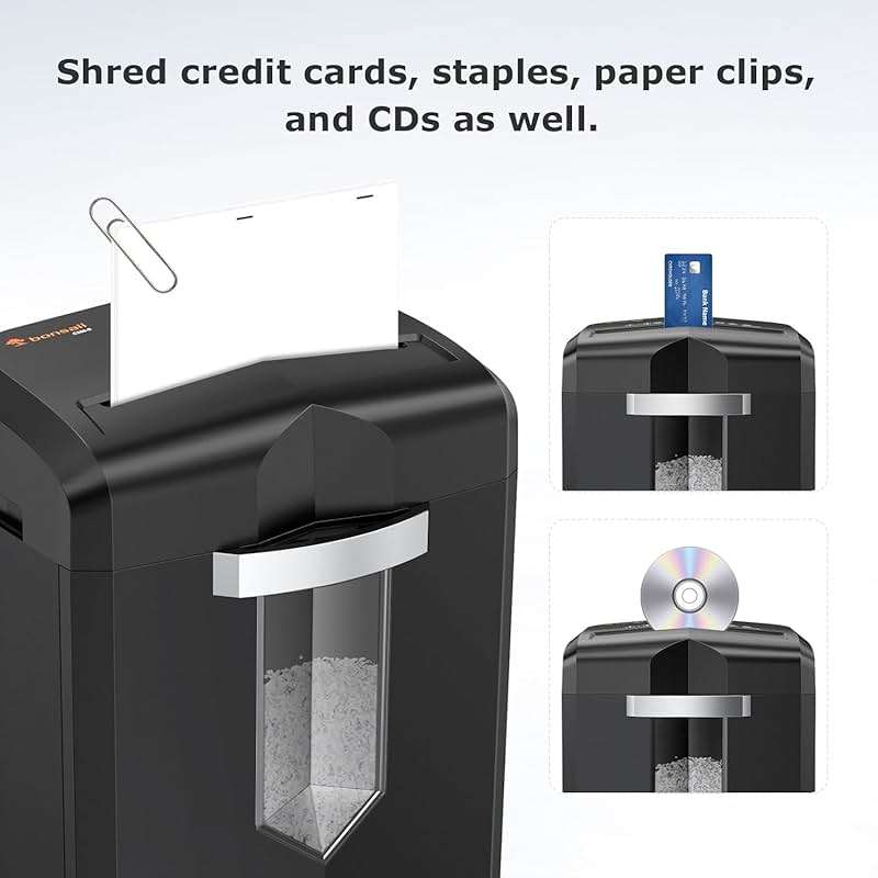 Bonsaii 12-Sheet Micro Cut Shredder, P-4 Security Level, Shreds Paper, CD, Credit Card, Mail, Staple & Clip - 60 Min Continuous Use, Jam-Proof System, 4.2 Gal Pullout Bin - Image 3