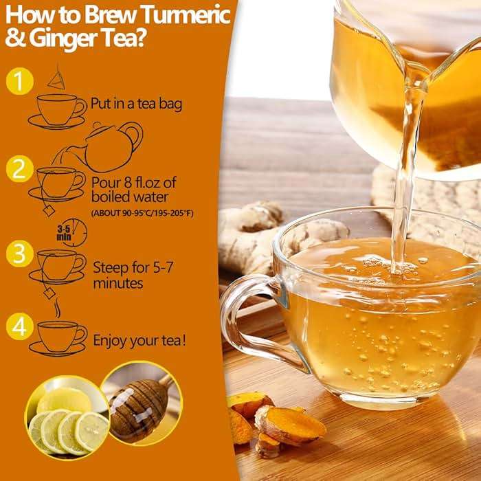 120 Premium Turmeric, Ginger, Cinnamon Blend Tea Bags, 100% Natural & No Additives & Caffeine Free. - Image 7