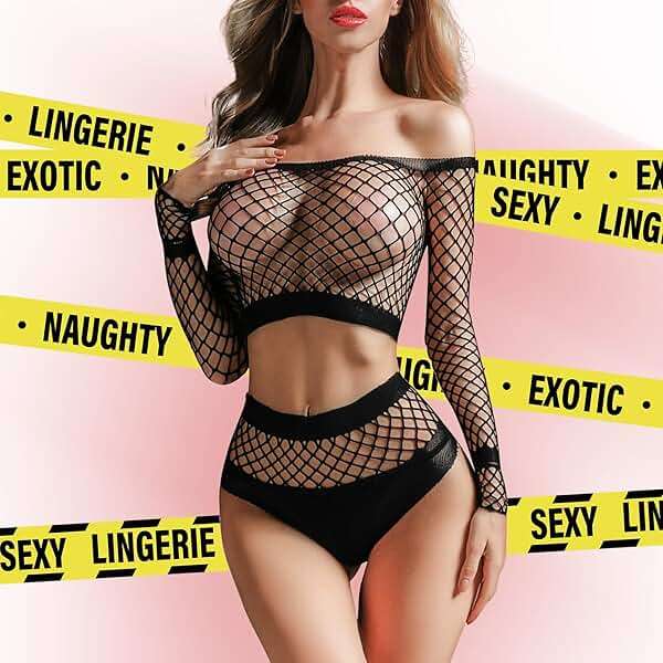 Famstar Sexy Lingerie for Women Naughty Fishnet Lingerie Set Bodysuit Outfits Teddy Babydoll Erotic Mesh Women’s Outfits - Image 2