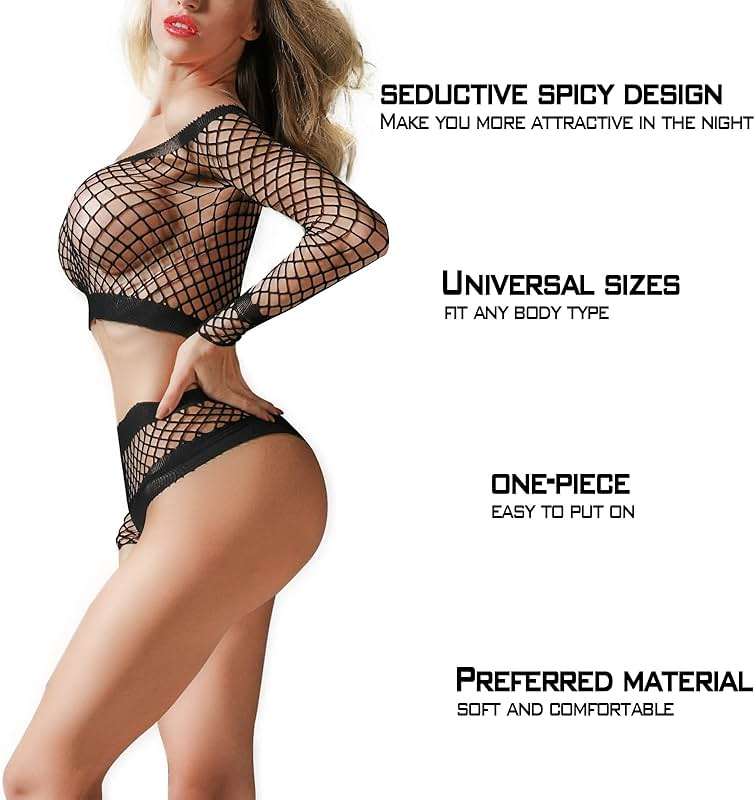 Famstar Sexy Lingerie for Women Naughty Fishnet Lingerie Set Bodysuit Outfits Teddy Babydoll Erotic Mesh Women’s Outfits - Image 3