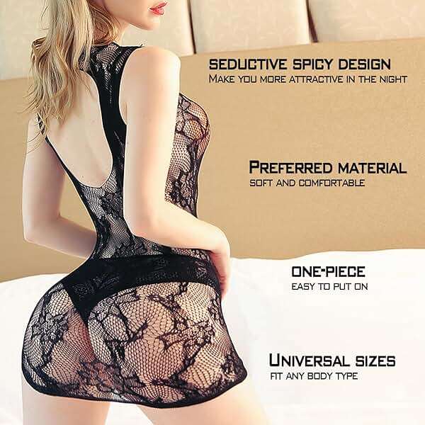 Famstar Sexy Lingerie for Women Naughty Fishnet Lingerie Set Bodysuit Outfits Teddy Babydoll Erotic Mesh Women’s Outfits - Image 3